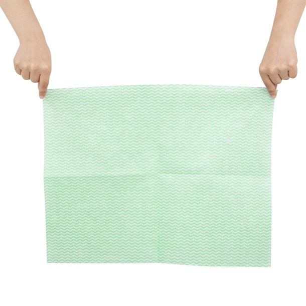Jantex Heavy Duty Non-Woven Cloths Green (25 Pack) ht491
