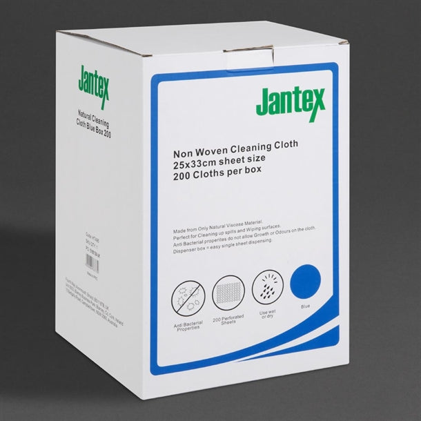 Jantex Green Compostable Cleaning Cloth Blue (200 Pack) ht495