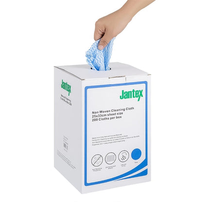 Jantex Green Compostable Cleaning Cloth Blue (200 Pack) ht495