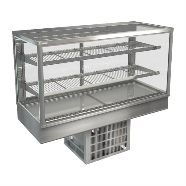 Cossiga Tower STG Refrigerated Countertop Drop-in Display w/Solid Front Glass & Rear Sliding Doors p_ht567