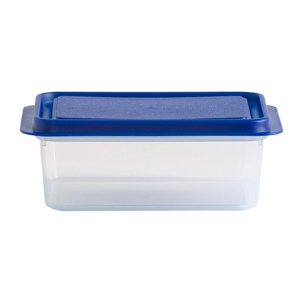 Wham Studio Rectangle Food Box Clear/Blue 1Ltr ht768