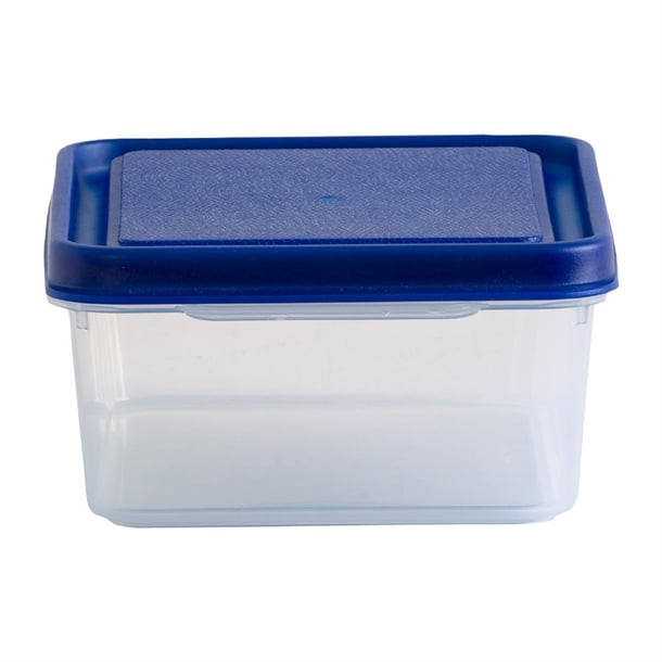 Wham Studio Rectangle Food Box Clear/Blue 1Ltr ht768
