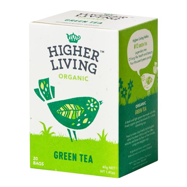 Higher Living Green Tea Organic Teabags (80 Pack) ht792
