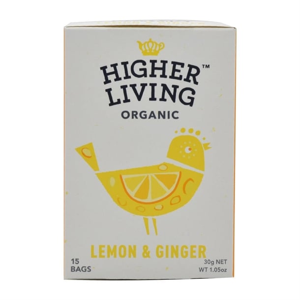 Higher Living Lemon & Ginger Organic Teabags (60 Pack) ht794