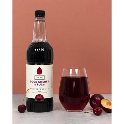 Simply Winter Warmer Sour Cherry & Plum Syrup 1Ltr ht801