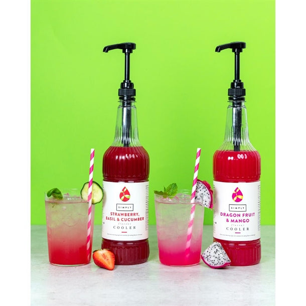 Simply Strawberry, Basil & Cucumber Cooler Syrup 1Ltr ht805