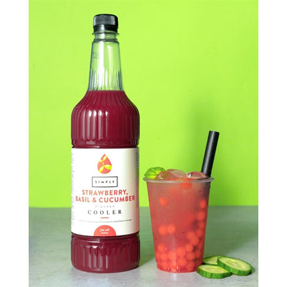 Simply Strawberry, Basil & Cucumber Cooler Syrup 1Ltr ht805