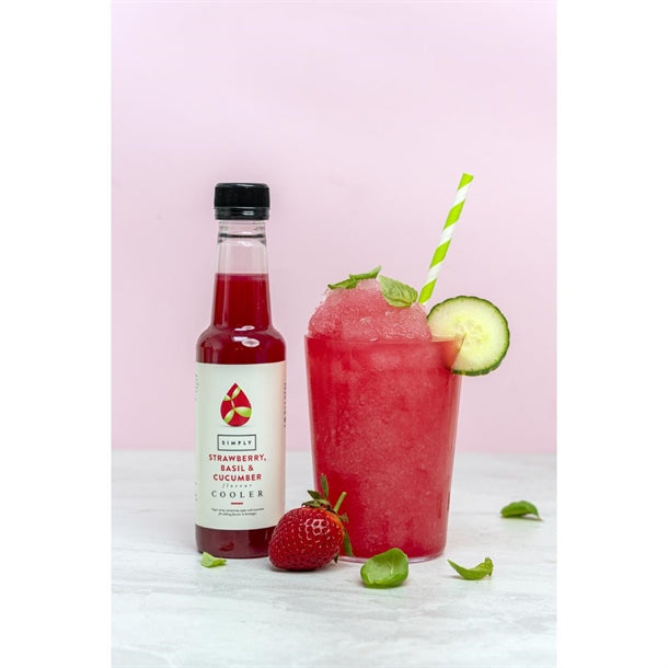 Simply Strawberry, Basil & Cucumber Cooler Syrup 1Ltr ht805