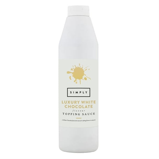 Simply Luxury White Chocolate Topping Sauce 1kg ht854