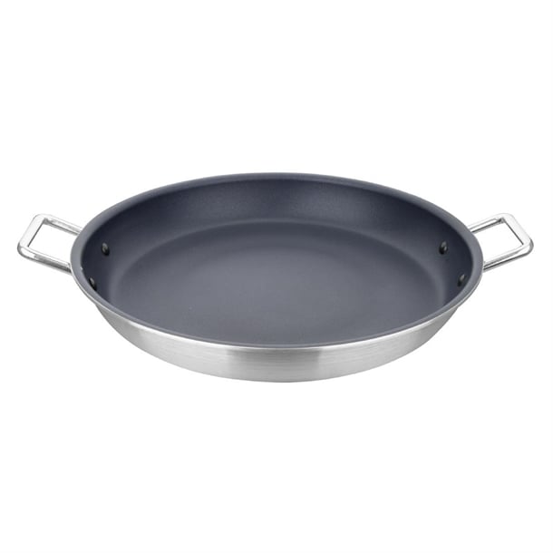 Vogue Aluminium Non-stick Teflon Platinum Plus Paella Pan 35cm ht990