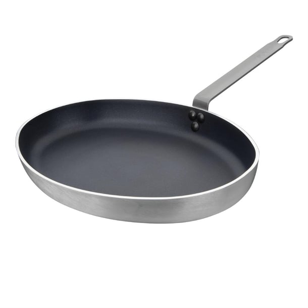 Vogue Aluminium Non-stick Teflon Platinum Plus Oval Frying Pan 40cm ht992