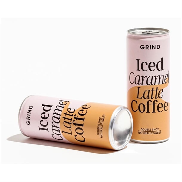 Grind Iced Caramel Latte Coffee Cans 250ml (8 Pack) ka273