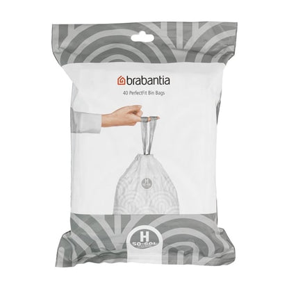 Brabantia PerfectFit Bin Bags, Code H, 50-60Ltr (40 Pack) hu182