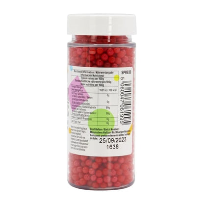 PME Sugar Pearls 100g - Red hu209