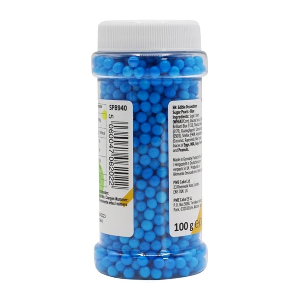 PME Sugar Pearls 100g - Blue hu210