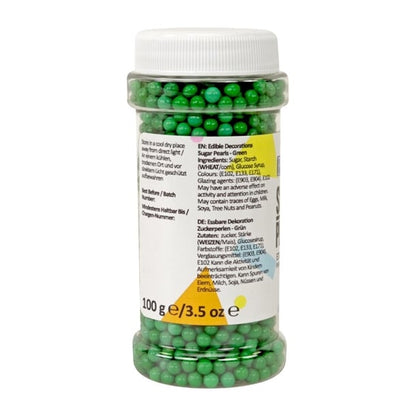 PME Sugar Pearls 100g - Green hu211