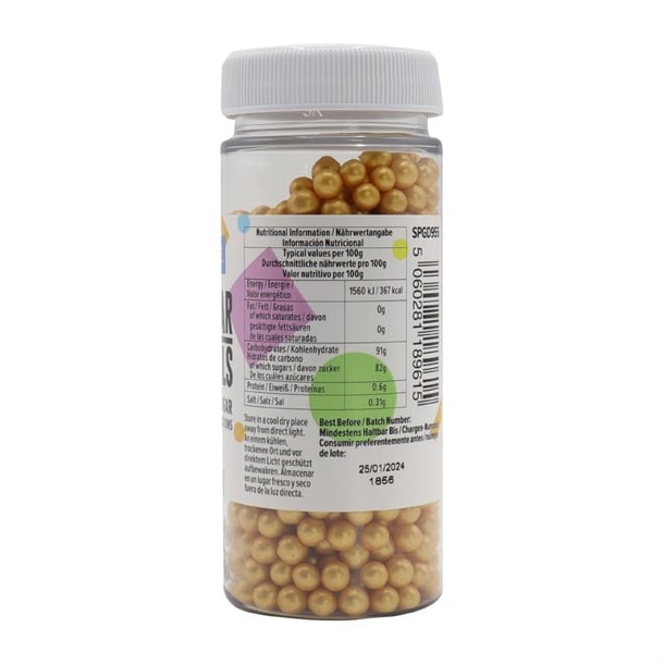 PME Sugar Pearls 60g - Gold hu215
