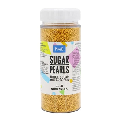 PME Sugar Pearls Nonpareils 100g - Gold hu216