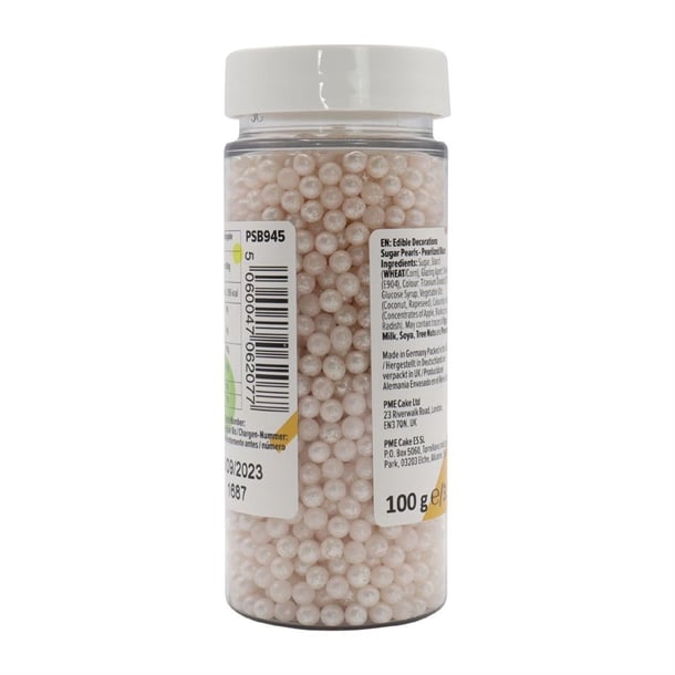 PME Sugar Pearls 100g - Pearlised Blush hu217