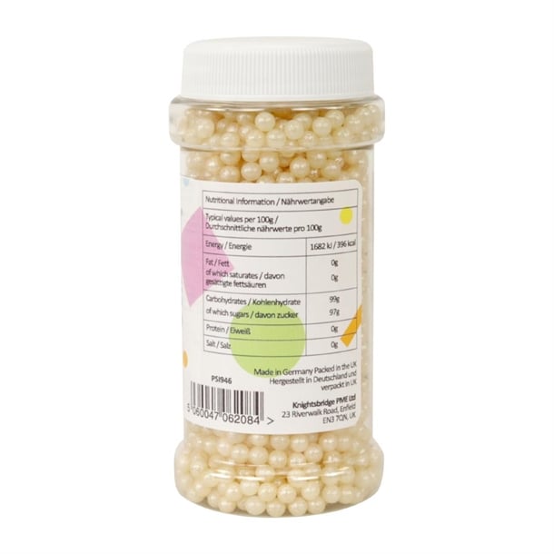 PME Sugar Pearls 100g - Pearlised Ivory hu218