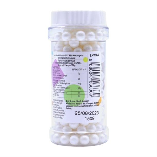 PME Large Sugar Pearls 90g - White hu220