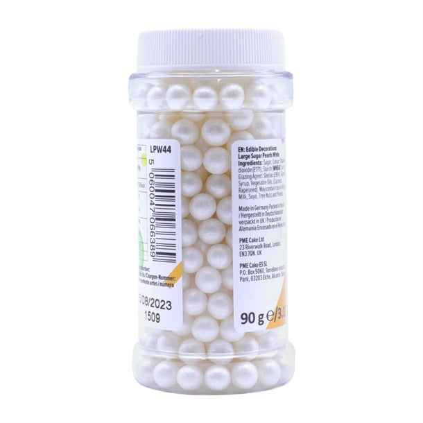 PME Large Sugar Pearls 90g - White hu220