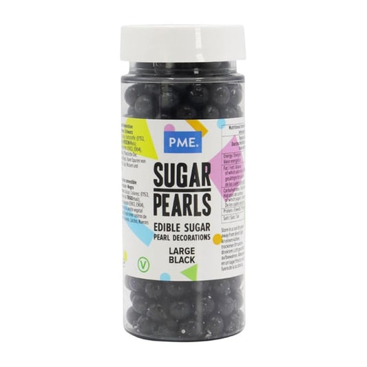 PME Large Sugar Pearls 90g - Black hu221