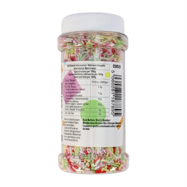 PME Multicoloured Sugar Strands 80g hu223