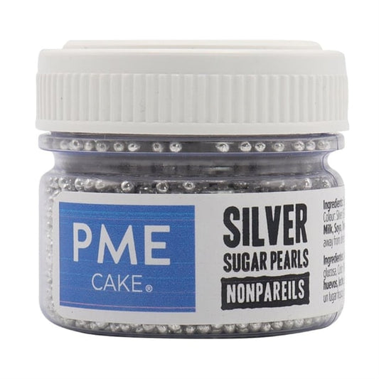 PME Silver Sugar Pearls 25g - Nonpareils hu229