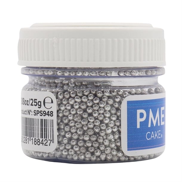 PME Silver Sugar Pearls 25g - Nonpareils hu229
