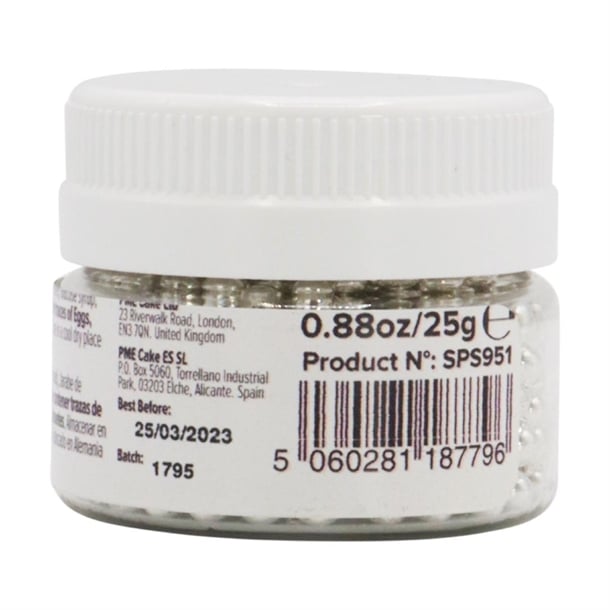 PME Silver Sugar Pearls 4mm hu232