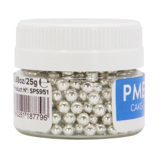 PME Silver Sugar Pearls 4mm hu232
