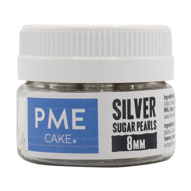 PME Silver Sugar Pearls 8mm hu234