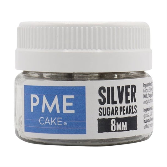 PME Silver Sugar Pearls 8mm hu234