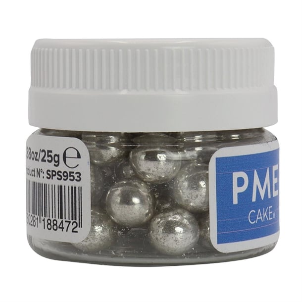 PME Silver Sugar Pearls 8mm hu234