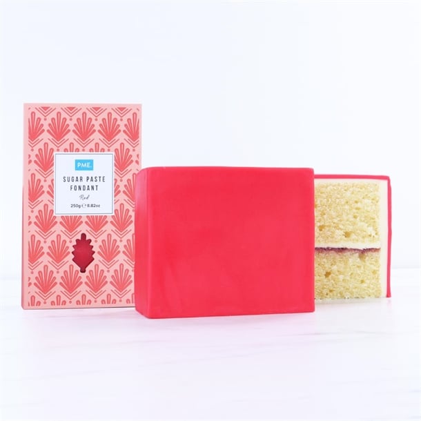 PME Sugar Paste Fondant Red 250g hu298