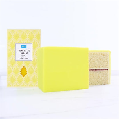 PME Sugar Paste Fondant Yellow 250g hu300