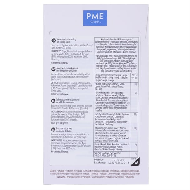 PME Sugar Paste Fondant Brown 250g hu308