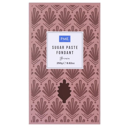 PME Sugar Paste Fondant Brown 250g hu308