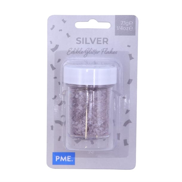 PME Glitter Flakes 7.1g - Silver hu328