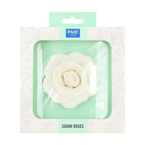 PME White Sugar Rose 90mm hu357