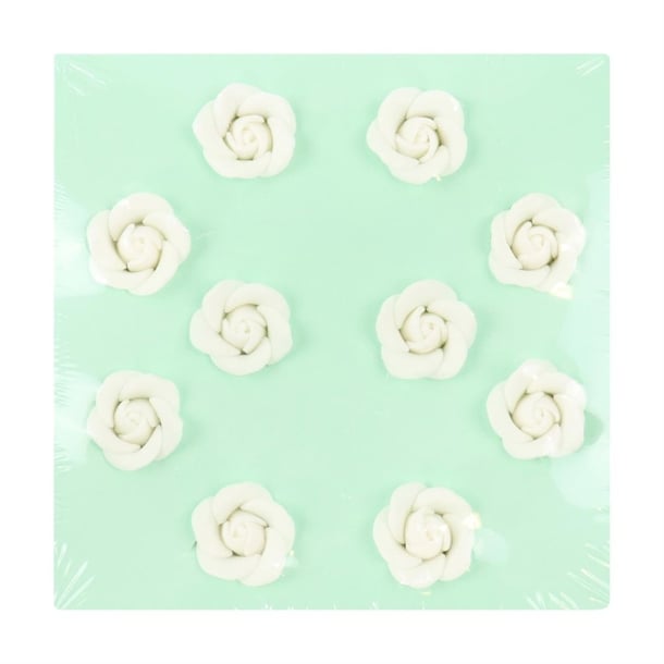 PME White Sugar Roses 25mm (10 Pack) hu361