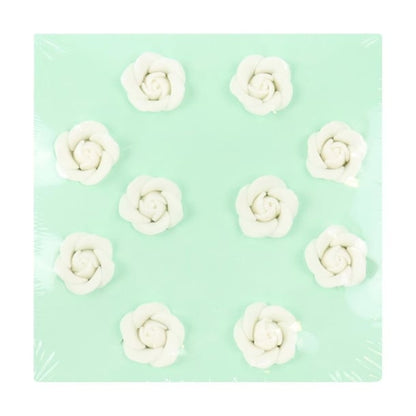 PME White Sugar Roses 25mm (10 Pack) hu361