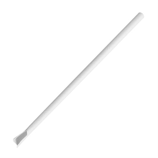 Fiesta Compostable Paper Spoon Straw White 210x8mm (250 Pack) hu367
