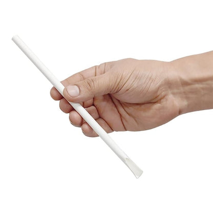 Fiesta Compostable Paper Spoon Straw White 210x8mm (250 Pack) hu367
