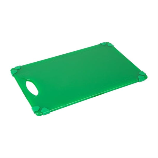 Hygiplas Commercial Grip Chopping Board Green 458x306mm hw004
