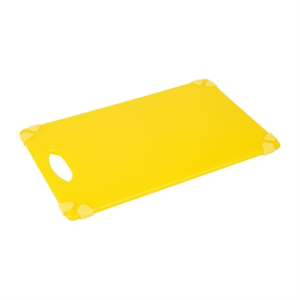 Hygiplas Commercial Grip Chopping Board Yellow 458x306mm hw007