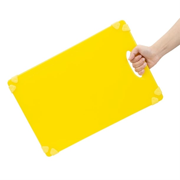 Hygiplas Commercial Grip Chopping Board Yellow 458x306mm hw007