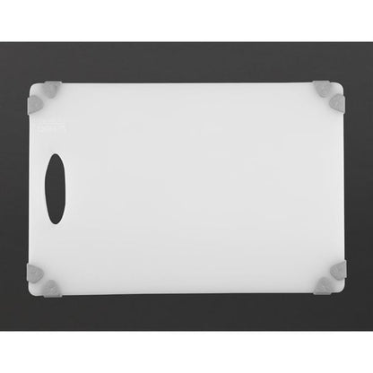 Hygiplas Commercial Grip Chopping Board White 458x306mm hw008