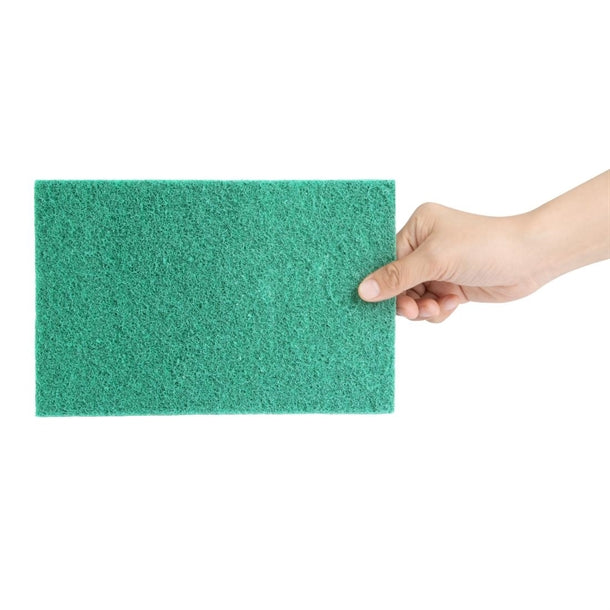 Jantex Green 100% Recycled Scouring Pads 9x6" (10 Pack) hw010